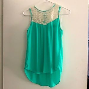Women’s Polyester Top ~ sleeveless ~ mint green